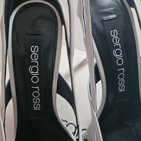 Sergio Rossi White Pumps - Twisted Cutout Design - Picture 2 of 9